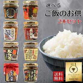 選べるご飯のお供 2本 瓶セット 包装紙ラッピング 瓶 ラッピング＆送料無料 簡易ギフト ナガトヤ 長登屋