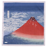 日本のお土産 はんかち 和風 赤富士 富嶽三十六景 凱風快晴 葛飾北斎 世界文化遺産 日本製