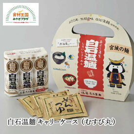 白石温麺 むすび丸 キャリーケース 3人前 つゆ付 お土産 佐藤清治製麺 パッケージ うーめん 白石うーめん