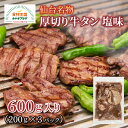 仙台名物 厚切り 牛タン 塩味 600g 厳選 200g×3パック 小分け 送料無料 秘伝の塩ダレ お取り寄せ 肉 厚切り牛タン 厚切り 仙台 お取り寄せグルメ おつまみ バーベキュー 牛たん 船田食品製造 宮城