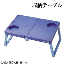 [pt5・クーポン発行中/お買い物マラソン限定4/24-27] 折りたたみ テーブル B5サイズ ミニ バッグin コンパクト 軽量 観戦グッズ ブルー