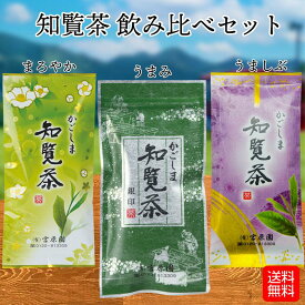 知覧茶 3種 飲み比べ セット 300g 100g×3 知覧茶 深蒸し茶 鹿児島 日本茶 煎茶 茶葉 旨味 うまみ 甘味 かごしま茶 メール便発送 送料無料 産地直送 工場直売 宮原園 産直
