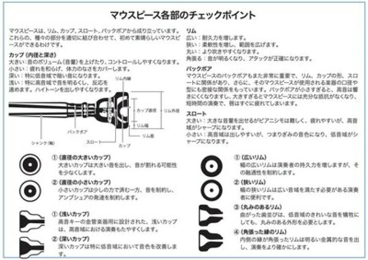 楽天市場】V.Bach バック トロンボーン マウスピース 太管 モデル 5G 