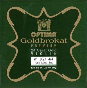 人気のゴールドブロカットの最高級弦 ヴァイオリン弦 Goldbrokat 本物◆ PREMIUM ゴールドブロカット プレミアム メール便対応可 ゴールド 0.27 Ｅ 特価