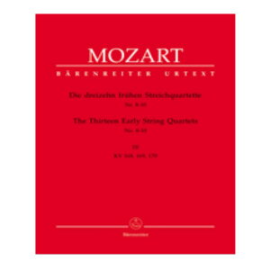 【室内楽楽譜】13の初期弦楽四重奏曲集第3巻:第8番−第10番/13 Fruhen Streichquartette 3