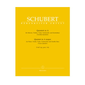 【室内楽楽譜】ピアノ五重奏曲イ長調「ます」/Piano Quintet in A D 667 'Die Forelle' (1819)