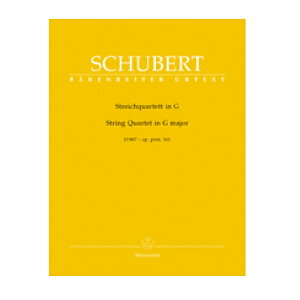 【室内楽楽譜】弦楽四重奏曲第15番ト長調 D 887 (op. 161)/String Quartet D 887 in G (1826) (No. 15 op. posth.161)