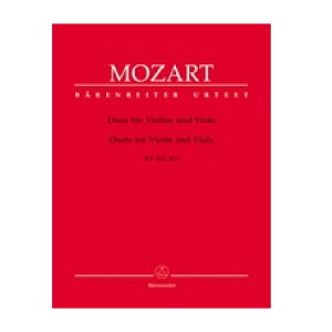 【室内楽楽譜】二重奏曲 KV 423 424、ヴァイオリンとヴィオラのための/Duos KV 423 424 (1783)