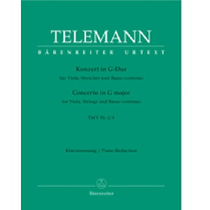 �y���B�I���y���z���B�I�����t�ȃg���� TWV 51: G9/Concerto in G TWV 51/G9: for Viola Strings and Basso continuo