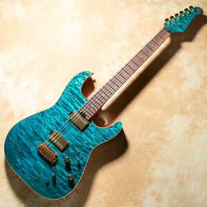 Kz Guitar Works/Kz Versa 2H5 Quilted Maple Top See-Through Blue