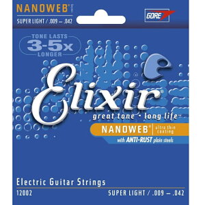 Elixir/12002 NANOWEB エレキギター弦 09-42【エリクサー】