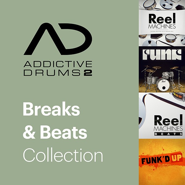 ファンク、ヒップホップ、ドラムンベースを横断するビート・コレクション xln audio/Addictive Drums 2: Breaks  Beats Collection【オンライン納品】