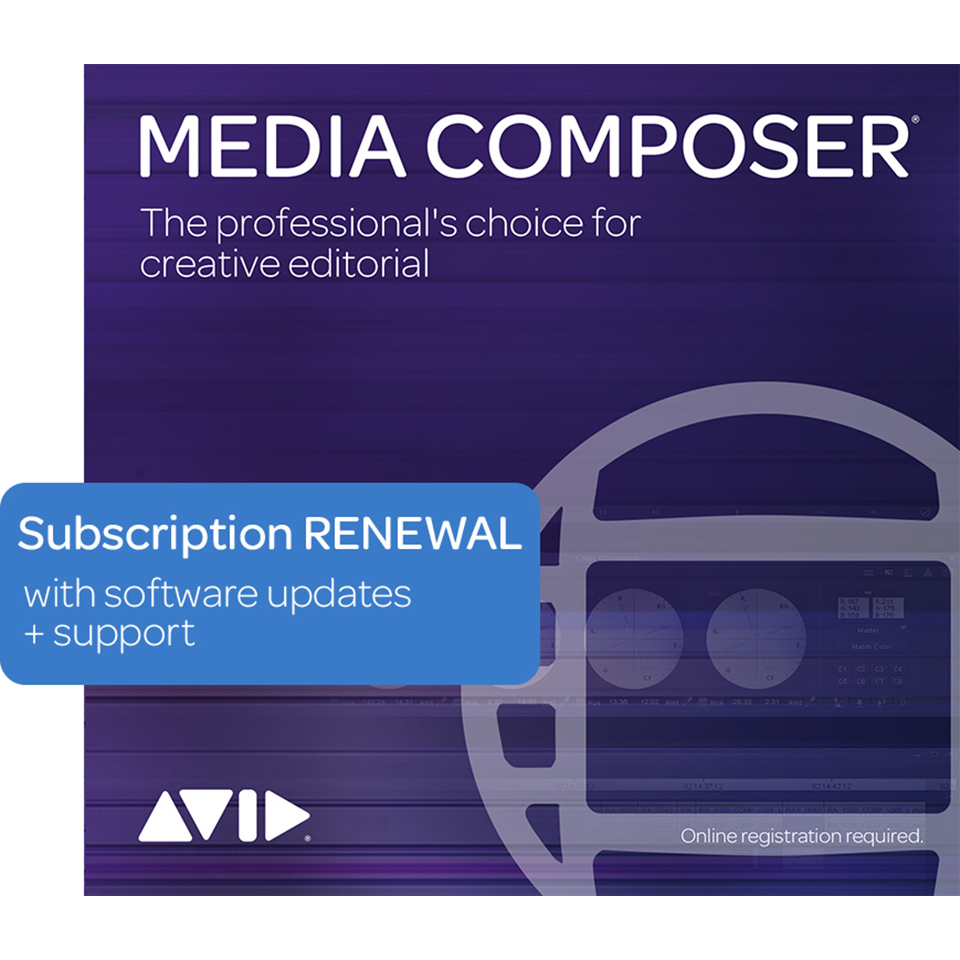 業界最多のユーザー数を誇るビデオ編集ソフトウェア Avid Media Composer 1-Year Subscription RENEWAL   