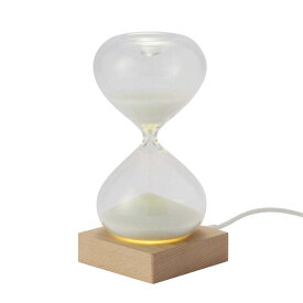 茶谷産業 Fun Science 砂時計 LEDライト付 15分計 333-114, ブラウン 高さ155×幅75×奥行75mm