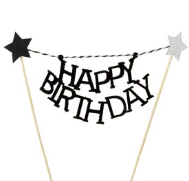 【パーティーパーク 】 ケーキ 飾り ガーランド 誕生日 HAPPY BIRTHDAY バースデー ケーキトッパー デコレーション お祝い