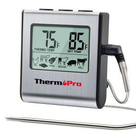 ThermoProサーモプロ クッキング料理用オーブン温度計デジタル ミルク コーヒー 肉 揚げ物 食品 燻製などの温度管理用キッチンタイマーとアラーム機能TP16