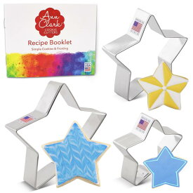 Star Cookie Cutters 3点セット 米国製 Ann Clark製 4インチ 3.25インチ 2.75インチ 形状