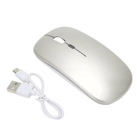 Entatial ゲーミングマウス、ラップトップデスクトップコンピュータ用の1600DPI2.4G超薄型ワイヤレスミュートマウス