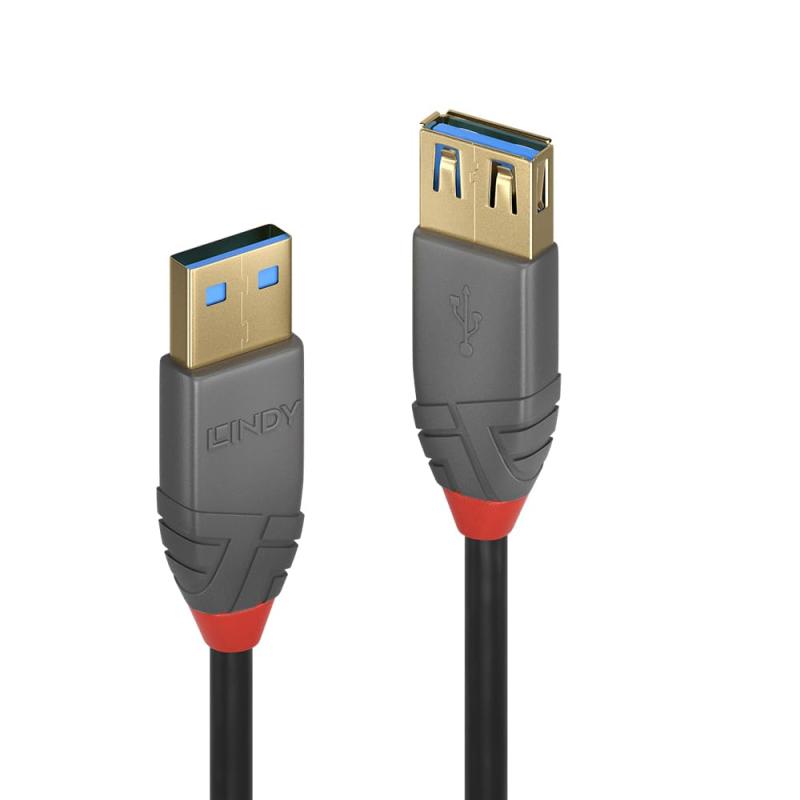 LINDY 0.5m ANTHRA LINE USB3.0 Type-A オス メス 延長ケーブル(型番