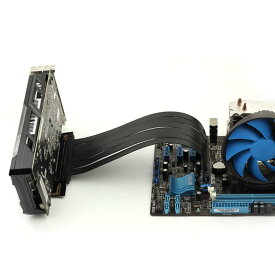 PCI-E 4.0 x16 High Quality Extender Riser Cable Extended with No Transmission Speed Loss, Vertical Mounting Gaming/GPU Support up to 4.0/16GB 30cm 90 Degree