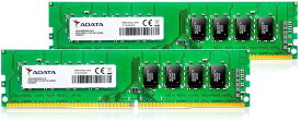 ADATA DDR4-2666MHz CL19 288Pin Unbuffered DIMM デスクトップPC用 メモリ 8GB×2枚 AD4U266638G19-DA