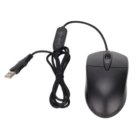 加熱マウス Yctze 3段階調節可能 ブラック 人間工学に基づいた 1600DPI 有線マウス ハンドヒーター USB電源供給