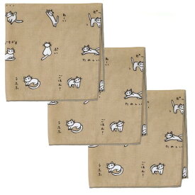 ガーゼハンカチ 3枚セット 日本製 綿100% 35×35cm いろは まめおシリーズ