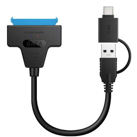 Xiwai Type C &amp; USB 3.0 オス - SATA 22ピン 2.5インチ ハードディスクドライバー SSD アダプターケーブル MacBook &amp; ノートパソコン用