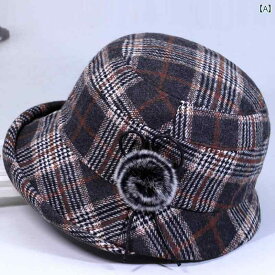 帽子 キャップ レディース 冬 毛糸 厚く 暖か 綿 シンプル おしゃれ カジュアル ファッション レトロ 黒 赤 茶色