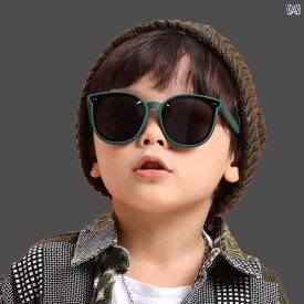 子供用 サングラス 男の子用 シリコン 偏光 ファッション メガネ 紫外線 防止 ユニセックス ブラック グリーン