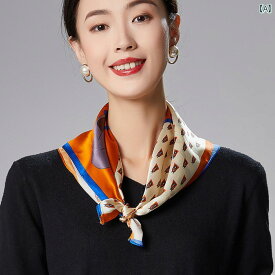 女性 スカーフ オールシーズン 利用可能 マルベリー シルク スクエア 53 春秋 韓国 装飾 プリント 小さな 動物 綺麗 おしゃれ 可愛い