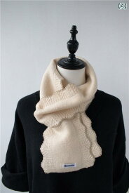 女性 スカーフ 韓国 東大門 フリル クロス ショート 金糸 混合色 小さな 秋冬 ファッション 綺麗 可愛い おしゃれ ウール 保温 長方形