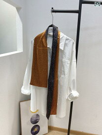 女性 スカーフ 店主のおすすめ 控えめで丈夫な二枚重ね シルク クレープ セグメント ナロー スーツ ロング ドット 多機能 長方形 韓国