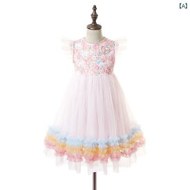 子供用 プリンセスドレス 女の子 かわいい ファッション な日 イベント 薄型 夏 花柄 ピンク お姫様