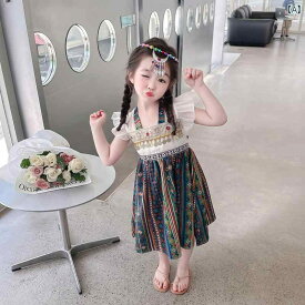 子供用 プリンセスドレス 女の子 ファッション 撮影 写真 夏 ベビー サマー スカート エスニック