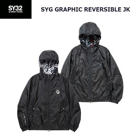 SY32 ゴルフウエア SYG グラフィック リバーシブル JK SYG-24A014 撥水 SYG GRAPHIC REVERSIBLE JK エスワイサーティトゥバイスィートイヤーズ メンズ ブラック チャコール M L XL ゴルフ