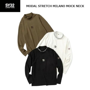 SY32 StEGA _[ Xeb` ~m bNlbN SYG-25A1-22 MODAL STRETCH MILANO MOCK NECK GXCT[eBgDoCXB[gC[Y Y ubN zCg I[u M L XL