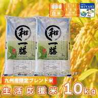 ブレンド米 白米 10キロ 九州産 (5キロ×2袋) 生活応援米 お米 10kg 送料無料 九州産 ブレンド米 白米 精…