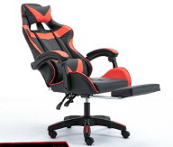 ゲーミングチェア オフィスチェア デスクチェア フットレスト付き 人間工学 ハイバック 昇降式 回転式 キ…