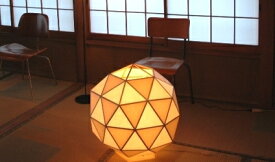 【送料無料】モダン和風フロアスタンド 「月華スタンド」L 和紙二重貼り 日本製 手漉き和紙　職人手作り　インテリア 旅館 ホテル 和室 行灯 あんどん アンドン エントランスホール 和紙照明 置き照明 都行燈 スタンドライト フロアランプ 新生活