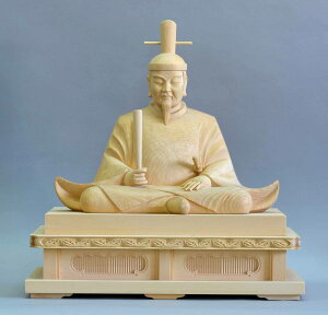 加藤清正公 桧材 木地仕上げ総高1尺 (30cm)