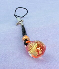 金箔Rガラスストラップ