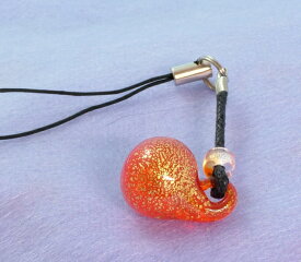 金箔Rガラスストラップ