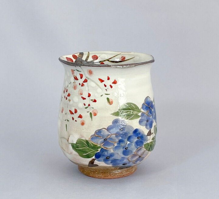 楽天市場】京焼 清水焼 湯呑 乾山 花小路 大 森俊山窯 化粧箱入り 陶器 