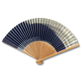 【送料無料】「京扇子　霞　紺色」夏扇子 京都 7.2寸 男性用 メンズ 紺