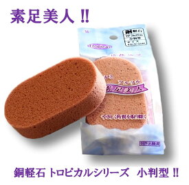 銅軽石 小判型 抗菌トロピカル 単品 肘 足裏 膝 かかと 角質ケア 角質除去 角質けずり フットケア ツルツルかかとに マメ タコ きめが細かく肌に優しい 肌を傷つけない 銅抗菌 防カビ かびにくい 素足美人 硬質ウレタン 卵型