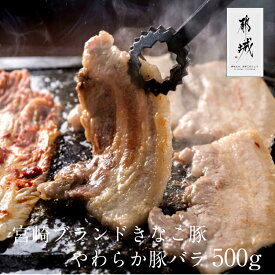 きなこ豚バラ焼き肉500g大豆きなこで育てた、宮崎のブランド豚肉「きなこ豚」が贅沢な焼肉セットに宮崎県産豚肉【株式会社はざま牧場】