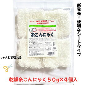 乾燥糸こんにゃく（ぷるんぷあん）シートタイプ50g×4個入り 【送料無料】