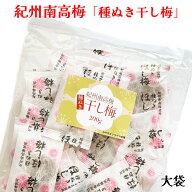 【国産】紀州南高梅「種ぬき干し梅」200g　ドドーンと大袋　やわらか食感　無選別商品【ネコポス便送料込】