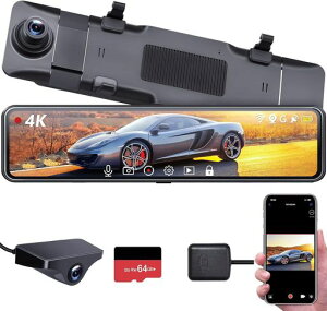 �h���C�u���R�[�_�[�~���[�^�h�����R�O��J�����y�O4K+��1080P�z�yw-ifi�@�\/GPS�z�����y��e��64GB�J�[�h�t���zHDR�t11�C���`�O�J����3cm�L�k���^�b�`�p�l��FHD�Î��@�\24���Ԓ��ԊĎ��@�\IPS�c